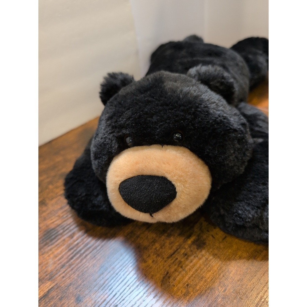 Aurora - Bear - 20" Bear - Black Snuggly Super Soft And Floppy Stuffed Animal - Picture 2 of 7